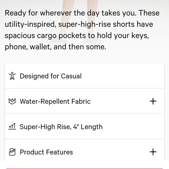 Lululemon Relaxed-Fit Super-High-Rise Cargo Short 4" - Picture 13 of 15